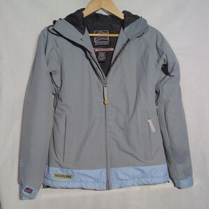 Vintage Sessions Sz S Women's Snowboard Terrain Series Gray / Light Blue Jacket
